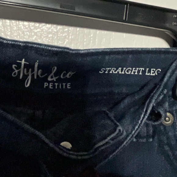 Style & Co denim dark wash pants 8P - Picture 2 of 4